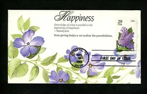 Ranto Cachet US FDC #2764 on Post Office Brochure Lilac flower 1993 - Picture 1 of 2