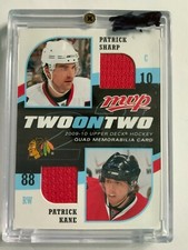 A96,524 - 2009-10 Upper Deck MVP Two on Two Jerseys #JNSPK Sharp/Kane/Peca/Nash