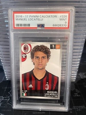 2016-17 Panini Calciatori #326 Manuel Locatelli AC Milan Rookie 🔥Juventus PSA 9 - Image 1 of 2