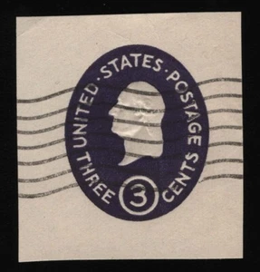 #U534 3c Washington, Cut Square, Used [3] **ANY 5=FREE SHIPPING** - Picture 1 of 1