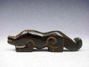 Vintage Nephrit Jade Stein geschnitzt Skulptur Wildschwein Schwein Wildschwein #05151901 - Bild 1 von 6