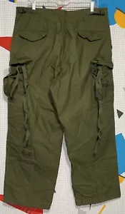 Vintage 60s M65 OG-107 Cargo Pants Hose Medium Paratrooper Sateen M51 1967 - Bild 1 von 14