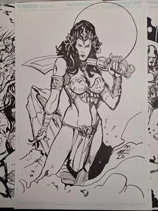 Dejah Thoris Comicart 11x17 By Artist Michael Fulcher - Picture 1 of 6