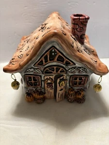 Otoño Otoño Pintado a Mano Casa Tealight Candelabro con Caja y Vela - Imagen 1 de 8