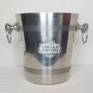 Stella Artois Beer Champagne Ice Bucket Aluminum Handles Beer Wine Chiller - Picture 1 of 8