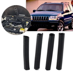 Spark Plug Wire Heat Sleeve Ignition Cable Shield 4pcs Fit Dodge Fit Jeep Black - Picture 1 of 10