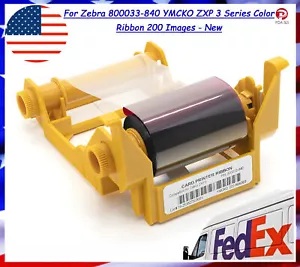 For Zebra 800033-840 YMCKO ZXP 3 Series Color Ribbon 200 Images - New - Picture 1 of 6