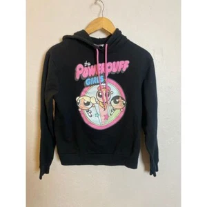 The Powerpuff Girls Black Hoodie Cartoon Network Animation Kids Sweatshirt L - Picture 1 of 5