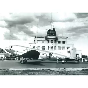 Qantas DC-3 Archerfield Aerodrome Art Print - 1 Apr 1949 - Multi Sizes Avail. - Picture 1 of 4