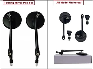 Touring Mirror Pair Fit For Royal Enfield "Gt & Interceptor 650, Bear 650" - Picture 1 of 15