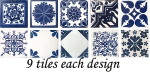 SPECIAL 90 Mexican Tiles Ceramic Talavera Clay 4"x4" Tile different designs #001 - Picture 1 of 1