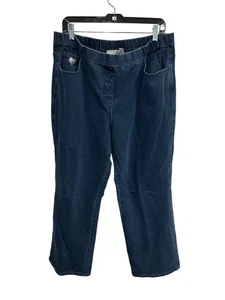 DreamJeannes by Quacker Factory Pull On Capri Hose blau Gr. XL Herz Strass - Bild 1 von 10