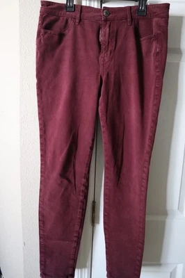 American Eagle Outfitters Super Stretch Hi Rise Jegging Pants 10 Long Maroon - Image 1 of 3