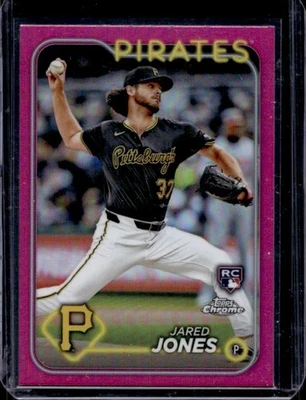 2024 Topps Chrome Jared Jones RC Pink Refractor Rookie #96 Pirates - Image 1 of 2