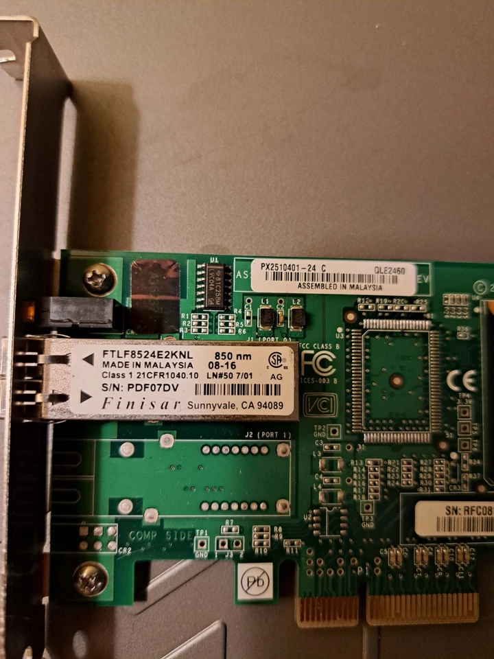 QLogic QLE2460 4Gb Fibre Channel HBA PCIe x4 - Image 1 of 4