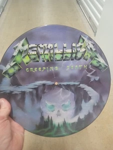METALLICA Creeping Death PICTURE DISC Vinyl LP 1984 1st Press NO Barcode Ed RARE - Picture 1 of 6