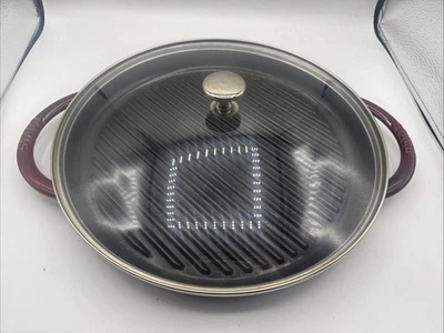 Cast Iron Staub Steam Grill with Lid - 12-inch - Dark Maroon - Image 1 of 4