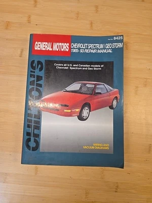 MANUAL DE REPARACIÓN CHEVROLET SPECTRUM & GEO STORM 1985-1993 CHILTON'S  Foto 1 de 4
