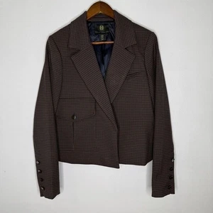 House of Harlow 1960 Damen Karo Blazer Jacke M Cropped Retro Chic - Bild 1 von 8