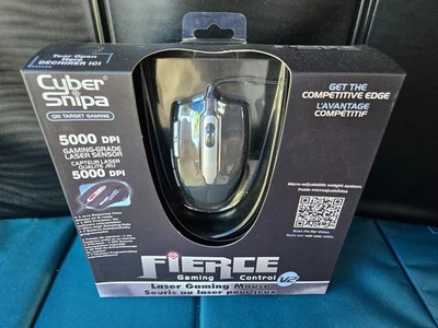 Laser Gaming Mouse By Cyber Snipa Fierce Control V2 Laser 5000 DPI NEW, Sealed - Image 1 of 3