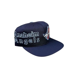 Vtg Rare NWT MLB Anaheim Angels Logo 7 Big Logo Script Snapback Hat - Picture 1 of 6