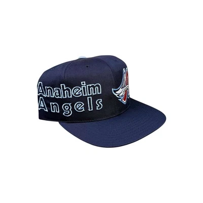 Vtg Rare NWT MLB Anaheim Angels Logo 7 Big Logo Script Snapback Hat - Image 1 of 4