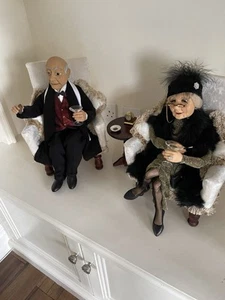 Mr & Mrs Hobes An Elegant Couple Doll/Figurine - Picture 1 of 9