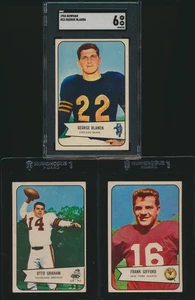 1954 BOWMAN FOOTBALL SET COMPLETO 128 EX GRAHAM GIFFORD BLANDA RC SGC 6 WRAPPER - Foto 1 di 10