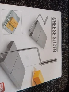 Cheese Slicer Cutter Board Stainless Steel Wire Cutting Kitchen Hand Tool NIB  - Picture 1 of 1