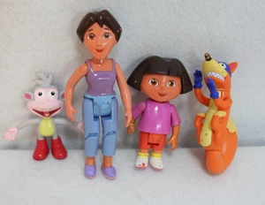 Dora La Exploradora Familia Figuras Conjunto Botas Mami Swiper El Zorro Jugar Juguete Lote de 4 - Imagen 1 de 5