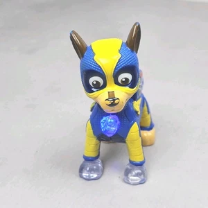 Paw Patrol CHASE Mighty Pups Light Up Badge Feet Action Figure Tested Working - Picture 1 of 6