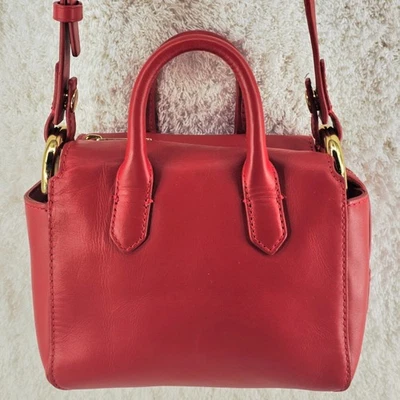 Bolso Bandolera J CREW Rojo Cuero Liso Mini Harper Mango Superior Nuevo con Etiquetas Foto 1 de 4