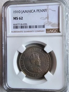 Jamaika 1 Penny 1910 NGC MS 62 - Bild 1 von 2