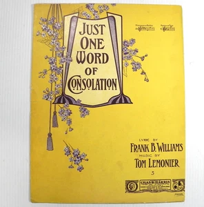 Nur ein Wort des Trostes 1916 antike Noten Großformat - Bild 1 von 3