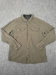 Camicia Roark uomo grande verde con bottoni vestibilità classica ben indossata tasche cotone - Foto 1 di 17