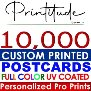 10000 4"x3" POSTCARDS FLYERS Full Color GLOSSY 2 SIDED 3X4 CUSTOM PRO PRIINTING - Picture 1 of 1