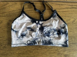 Calvin Klein Performance Sports Bra Women Size Blue Athletic Top Sz small - Picture 1 of 3