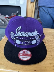 New Era 9Fifty Sacramento Kings Purple Black Snapback ESPN - Picture 1 of 13
