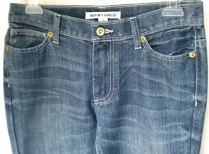 Jean ANDREW CHARLES Backstage Desteñido Mezcla de Algodón Índigo Acampanado Tiro Medio. Talla 25 - Imagen 1 de 7