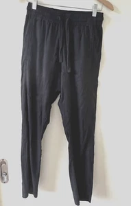 WITCHERY Linen Blend Drop Crotch Crop Pants (Stretch Pull-on) - Picture 1 of 3
