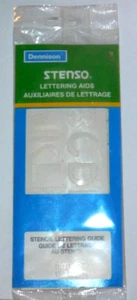 DENNISON STENSO STENCIL LETTERING GUIDE AID GOTHIC 1" 2.5 CM New NIP - Photo 1 sur 7