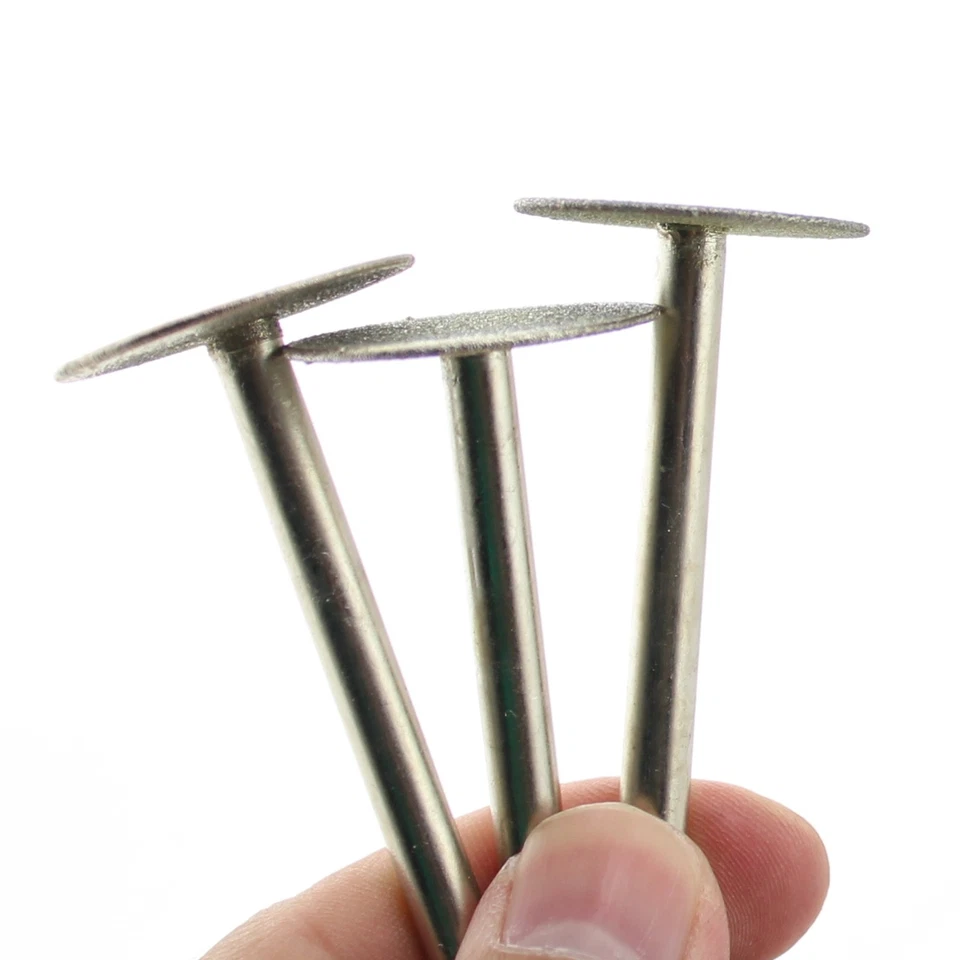 3Pcs 20 25 30mm Thin Disc T Head Diamond Burrs Grinding Bits Carving Stone Tools - Image 1 of 4