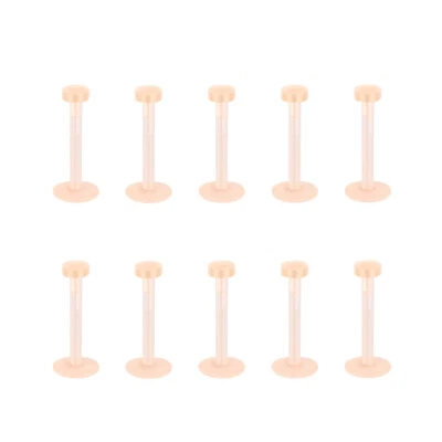 Piercing de retención de anillo Labret Monroe superior plana con perno de anillo de silicona de 10-40 piezas Foto 1 de 4