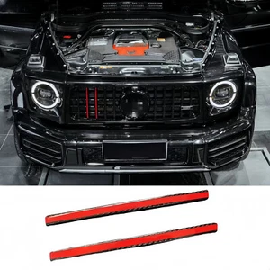 Cubierta de moldura de rejilla media de fibra de carbono seca roja para Mercedes G W464 G63 G900 2018+ - Imagen 1 de 9