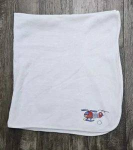 Vintage Circo Light Gray Helicopter Plane Baby Blanket Thermal Waffle Print  - Picture 1 of 6