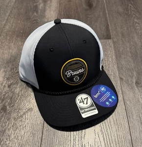 NWT '47 Brand brrr Boston Bruins Fairway Rope Trucker Hat Snapback Mesh Golf Cap - Picture 1 of 7