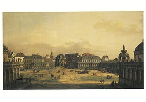 Tarjeta de arte/postal: Canaletto - Der Zwingerhof en Dresde - Imagen 1 de 1