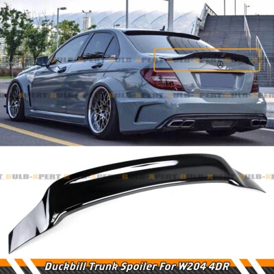 FOR 08-14 MERCEDES BENZ W204 C250 C300 C63 RT STYLE DUCKBILL TRUNK SPOILER WING - Image 1 of 4