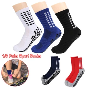 3Pairs Anti Slip Non Skid Slipper Hospital Socks with grips for Adults Men Women - Picture 1 of 36