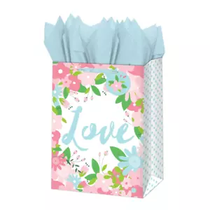 Bolsa de regalo extra grande - floral - amor - Imagen 1 de 1
